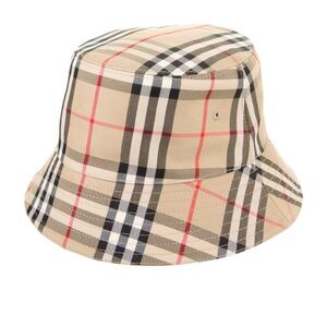 Burberry Beige and Black Check Hat